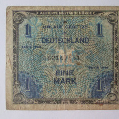 Germania 1 Mark 1944 ocupatia aliata WWII