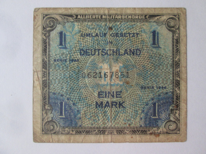 Germania 1 Mark 1944 ocupatia aliata WWII