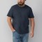 Tricou cu maneca scurta si decolteu la baza gatului, barbati big sizes, Bleumarin, 2XL