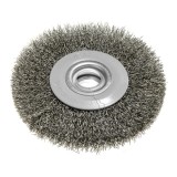 Perie tip roata din otel 125 x 20 mm cu sarma &icirc;ncretita pentru polizor