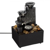 F&acirc;nt&acirc;nă Arteziană Decorativă, Model LED, Alimentare USB/2 Baterii AA, Dimensiuni 11x9x17cm, Negru, Oem