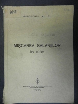 MISCAREA SALARIILOR IN ANUL 1938 foto