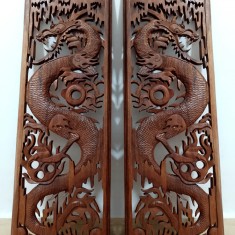 Superbe sculpturi tablouri din lemn de suar lucrate integral manual