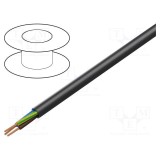 Cablu de alimentare HELUKABEL H05VV-F 4x0,75mm&sup2; PVC negru 300V 500V
