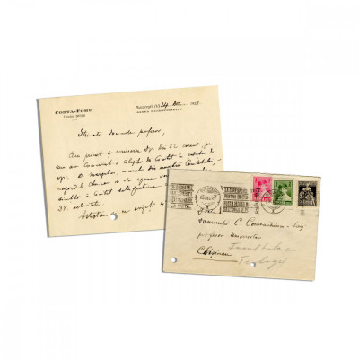 Constantin Costa-Foru, scrisoare pentru P. Constantinescu- Iași, 1928 foto