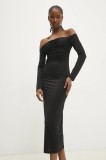 Answear Lab rochie culoarea negru, midi, mulată