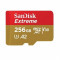 Card de memorie SanDisk Extreme MicroSDXC 256GB CLASS A2 U3 V30 160MB/s cu adaptor SD