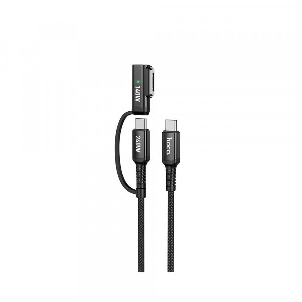 Cablu Date si Incarcare USB-C - Mag3 / USB-C HOCO U142, 240W, 1.8m, Negru