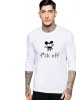 Bluza barbati alba - f*ck off Mickey Mouse - XL, THEICONIC