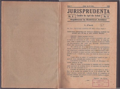 1205SPN Jurisprudența Curților de Apel din Ardeal, 1926, Cluj, colegat de 42 numere foto