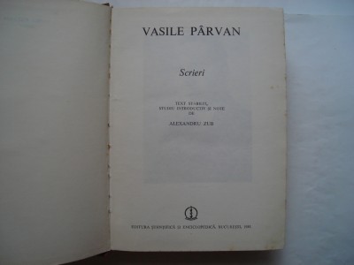 Scrieri - Vasile Parvan foto