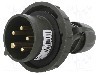 Conector alimentare AC, IEC 60309, IP67, 16A, 400V AC, 5 pini, PCE - 0152-6.U