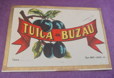 Eticheta interbelica - Tuica de Buzau foto