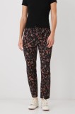 Medicine pantaloni de trening din bumbac femei, culoarea negru, modelator