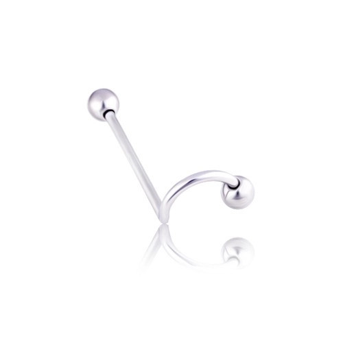 Piercing din oţel 316L, &amp;quot;U&amp;quot; cu două capete - Lungime piercing: 19 mm