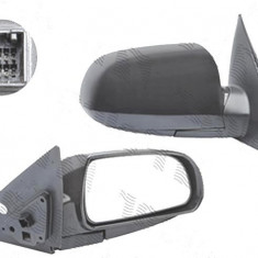 Oglinda exterioara Hyundai Sonata (Nf), 01.2005-05.2010, Dreapta, reglare electrica; carcasa neagra; incalzita; geam convex; cromat; pliere electrica