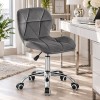 Scaun de birou, stil scandinav, tapiterie din catifea, baza cromata, inaltime reglabila 72-84 cm, gri, ProCart