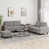 VidaXL Set de canapele, 3 piese, gri taupe, textil