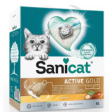 Nisip pentru litiera Sanicat Active Gold Argan 6 L