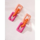 Cumpara ieftin Cercei Roz cu Model - 25424