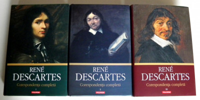 Rene Descartes - Corespondenta completa, 3 vol. scrisori iluminism, cartezianism foto