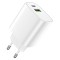 Incarcator Retea Forever LS-04, 20W, 3A, 1 x USB-A - 1 x USB-C, Alb