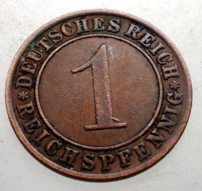 B.150 GERMANIA WEIMAR 1 REICHSPFENNIG 1931 A