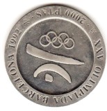 Spania 2000 Pesetas 1990 Juan Carlos I Barcelona 1992 logo, Europa, Argint
