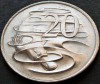 Moneda 20 CENTI - AUSTRALIA, anul 1981 * cod 4192 = excelenta, Australia si Oceania