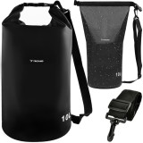 Geanta impermeabila 10L neagra din PVC, cu curea reglabila
