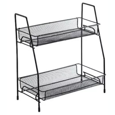 Suport organizator din metal cu 2 etajere