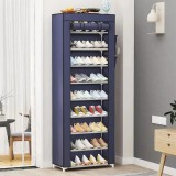 Pantofar textil 9 rafturi cu husa si fermoar