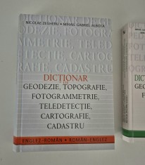 Nicolae Zegheru Dictionar Enciclopedic de Geodeie Topografie Fotogrammetrie Teledetectie Cartografie Cadastru Englez roman englez Autograf