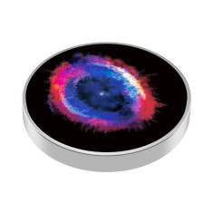 Spinner Giroscopic Metalic, Flippy, Jucarie Rotativa Anti-stres, Otel Inoxidabil, 3.8 x 0.6 cm, Efect Optic Galaxie, Model Galaxy in Eridanus