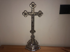 Cruce,crucifix cu Isus rastignit,bogat ornamentata,dimensiuni foto