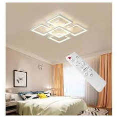 Lustra Led Square Design, telecomanda, intensifica reglabila, ruihe8830/4+1 ,lumina calda, neutra, rece