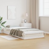 Cadru pentru pat floor vidaXL Alb 90x210 cm Lemn masiv de pin