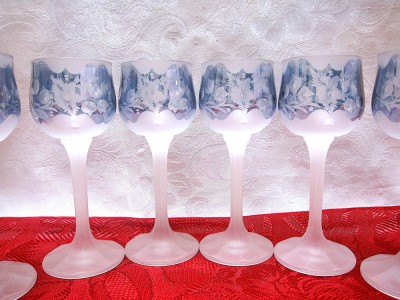 SET PAHARE CRISTAL COLORAT - PAHARE LICHIOR 13.5 CM foto