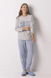 women&#039;secret pijamale de bumbac culoarea gri, bumbac, 3132123