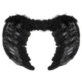 Cumpara ieftin Aripi Negre de Deghizare &ndash; 65x40 cm, Accesoriu pentru Costume Halloween sau Petreceri Tematice