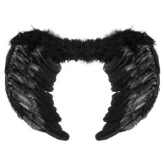 Aripi Negre de Deghizare &ndash; 65x40 cm, Accesoriu pentru Costume Halloween sau Petreceri Tematice
