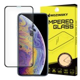 Folie Protectie Ecran WZK pentru Apple iPhone X / Apple iPhone XS, Sticla securizata, Full Face, Full Glue, Neagra