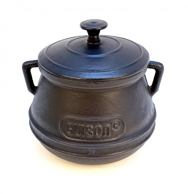 Oala din fonta, turnata, emailata cu capac, 2 litri, gatit profesional, Guison, GRC91502 foto
