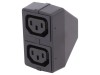 Conector Alimentare AC SCHURTER Splitter C14 Mama x2 C13 TATA, 10A, 250V AC, IEC 60320