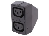 Conector Alimentare AC Splitter Tată Mamă x2 10A 250V