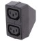 Conector alimentare AC splitter C14 C13 x2