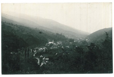 3774 - VALIUG, Caras-Severin, Panorama - old postcard, real PHOTO - used - 1931 foto