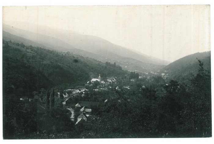 3774 - VALIUG, Caras-Severin, Panorama - old postcard, real PHOTO - used - 1931