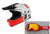 Casca Moto Atv Cross Enduro Downhill + Ochelari 100% ,marimi disponibile L,XL si XXL