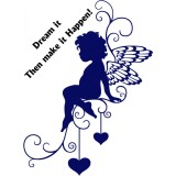 Sticker decorativ Valentine&#039;s Day, Inger, Albastru inchis, 85 cm, 1159ST-5